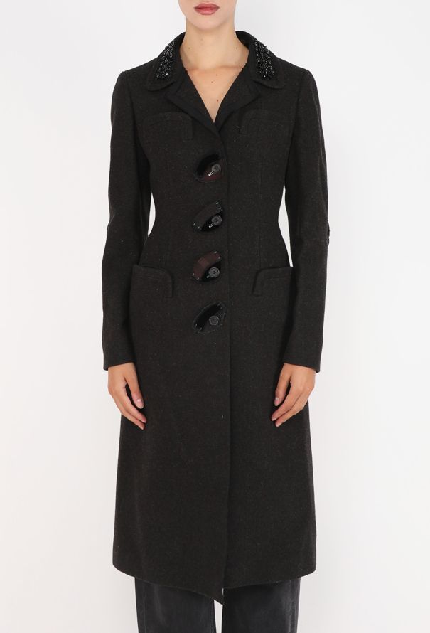 Prada Embellished Collar Coat, F/W 2004 - 3