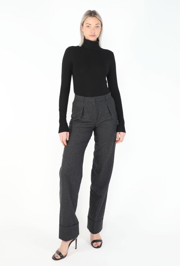 Chanel Anthracite Felted Trousers - 1