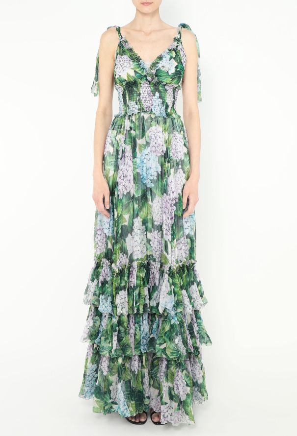 Dolce & Gabbana 2017 Ortensia Ruffled Chiffon Gown - 3