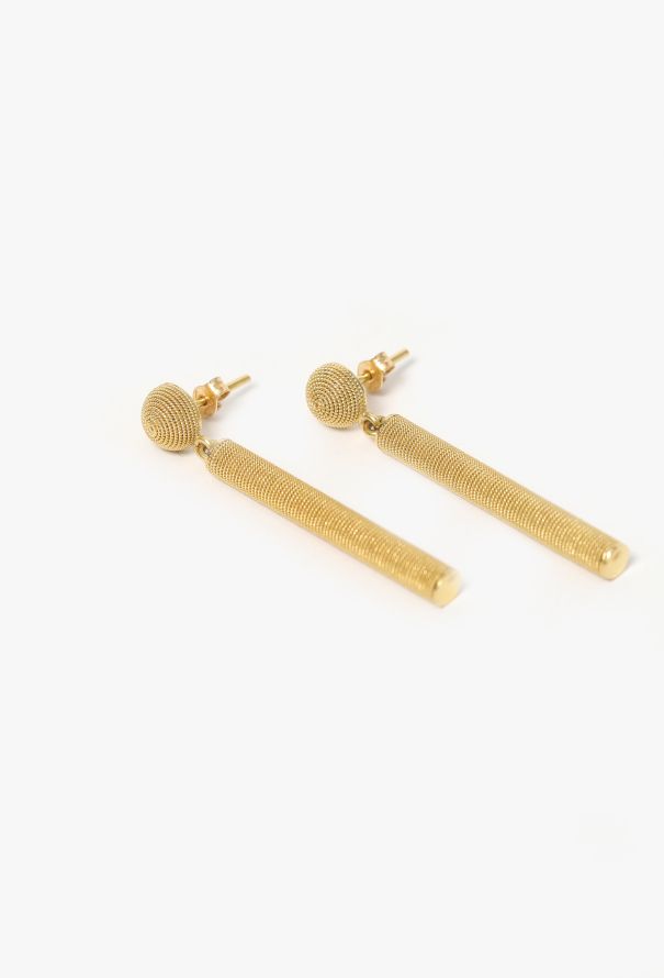 Vintage Fine Jewelry 1970s 18k Yellow Brushed Gold Drop Earrings - 3 Vintage Fine Jewelry 1970s 18k Yellow Brushed Gold Drop Earrings - 3