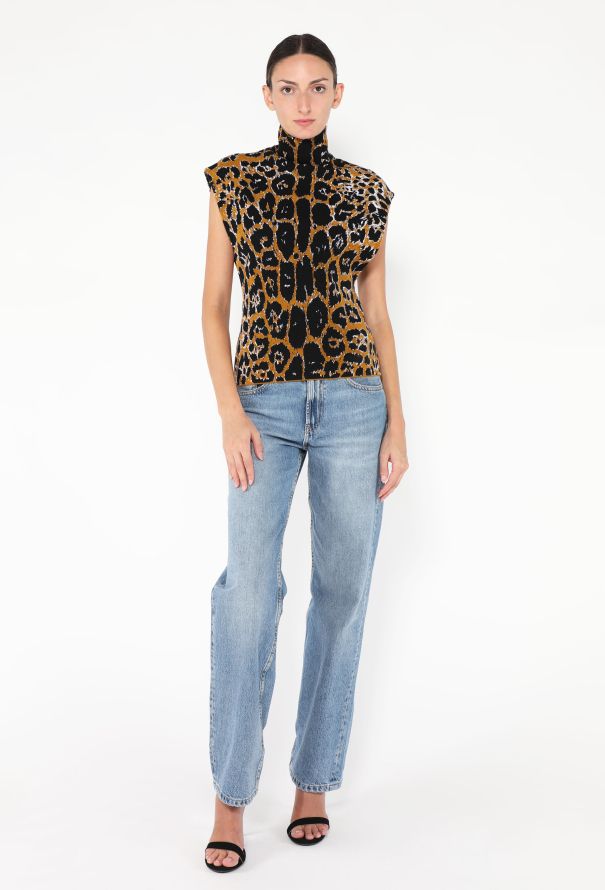 Alaïa F/W 2024 Leopard Turtleneck Top - 3