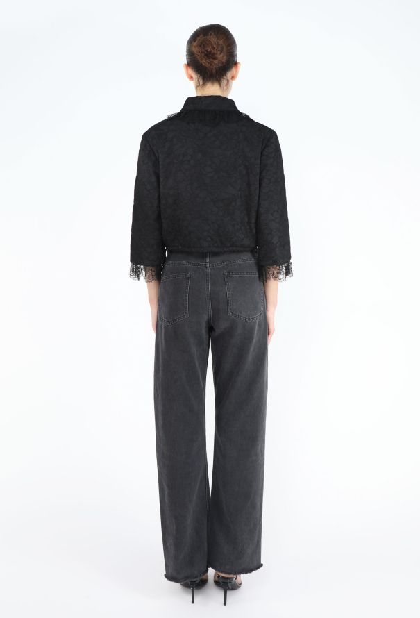 Chanel 2001 Chantilly Lace Cropped Jacket - 6