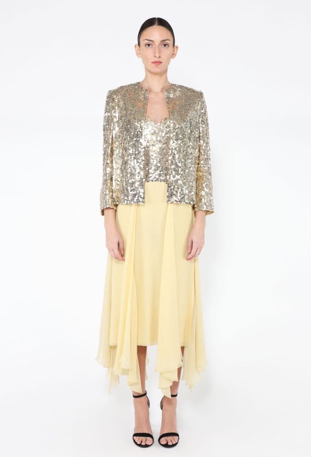 '70s Jean Patou Sequin Chiffon Ensemble - 4
