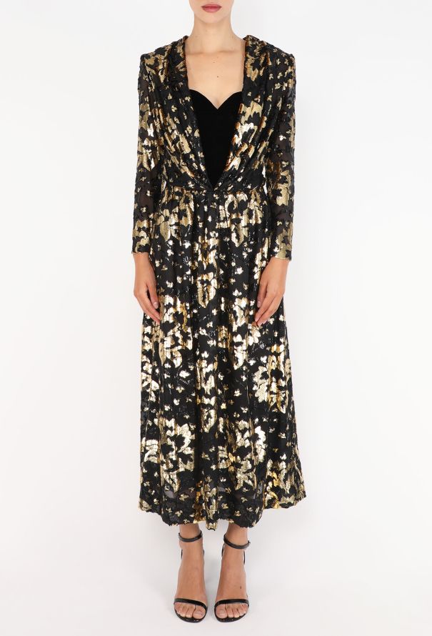 Givenchy Vintage Brocade Velvet Bustier Dress - 2