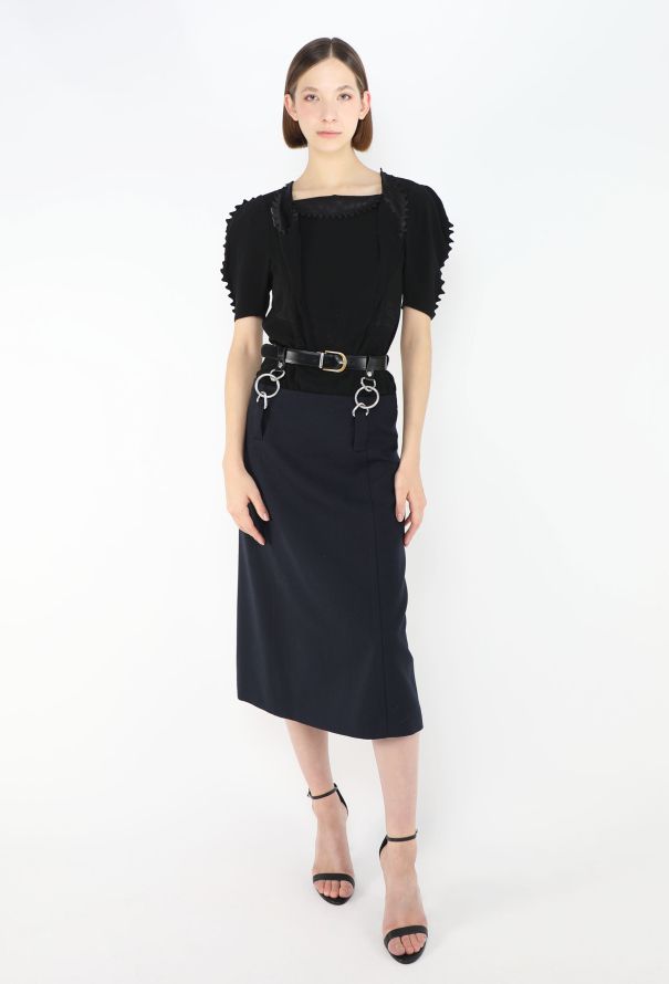 Prada S/S 2025 Cady Serrated Top - 1