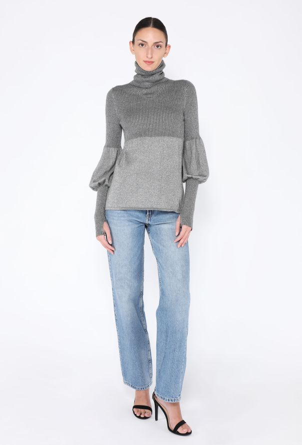 Chanel F/W 2005 Cashmere Lamé Turtleneck - 4