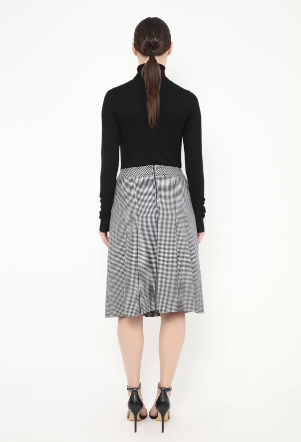 Céline '70s Triomphe Houndstooth Skirt - 3 Céline '70s Triomphe Houndstooth Skirt - 3