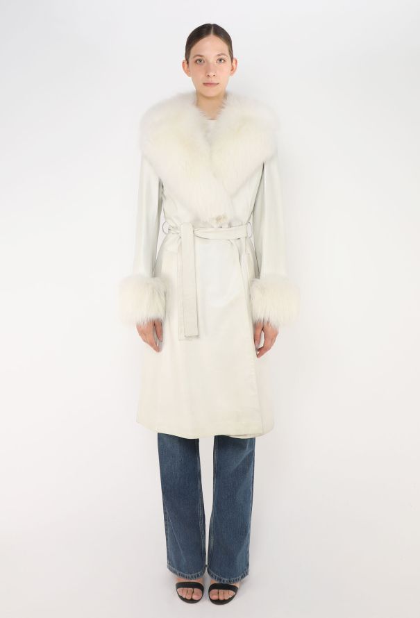 Jean Pecarel Fox Fur Leather Coat - 1
