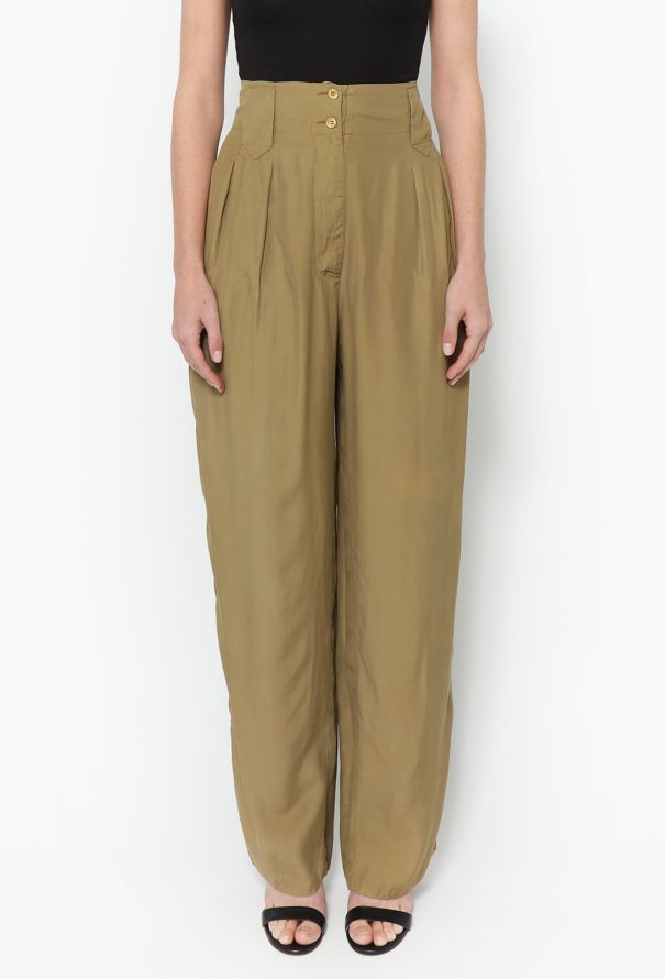High-Waisted Cotton Trousers | Authentic & Vintage | ReSee