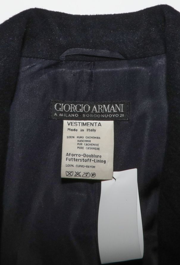 Giorgio Armani '90s Felted Cashmere Coat - 6