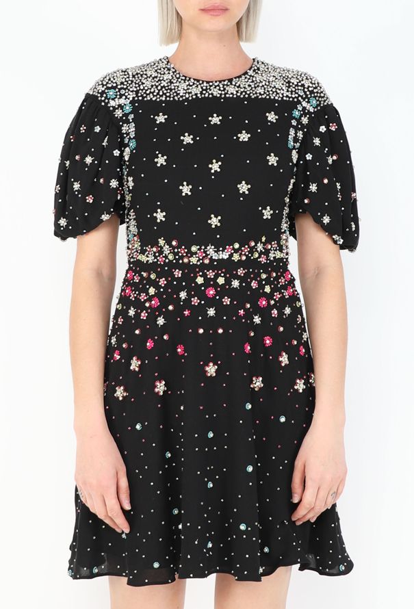 Valentino Floral-Embroidered Silk Dress - 3
