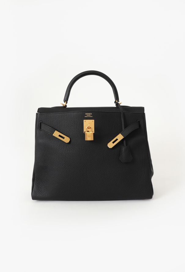 Hermès 2019 NEW Black Togo Kelly Retourné 35 - 4