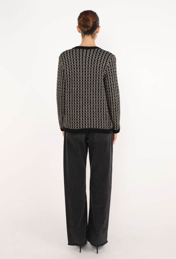 Céline Vintage Chainlink Lurex Knit Cardigan - 4