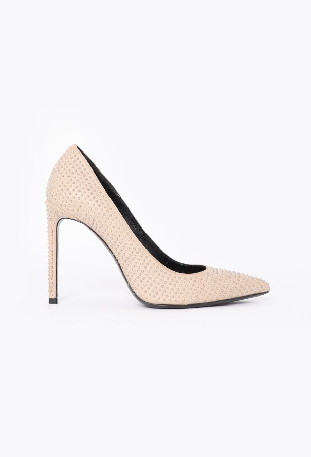 Saint Laurent Studded Leather Stilettos - 1