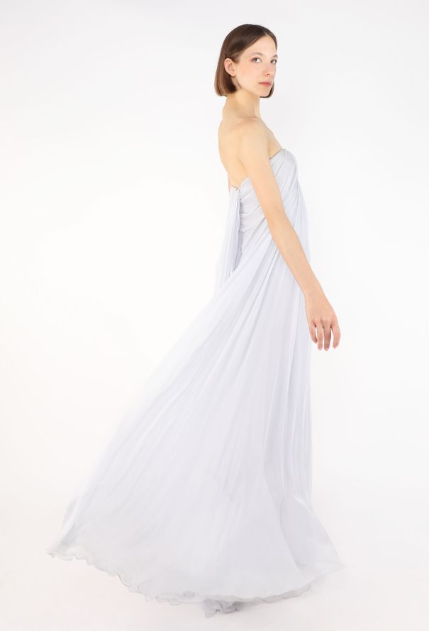 Alexander McQueen Bustier Pleated Silk Gown, 2013 - 7