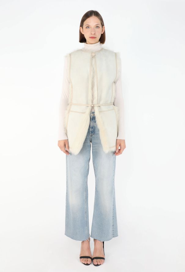 Hermès Shearling-Lined Belted Fur Vest - 2