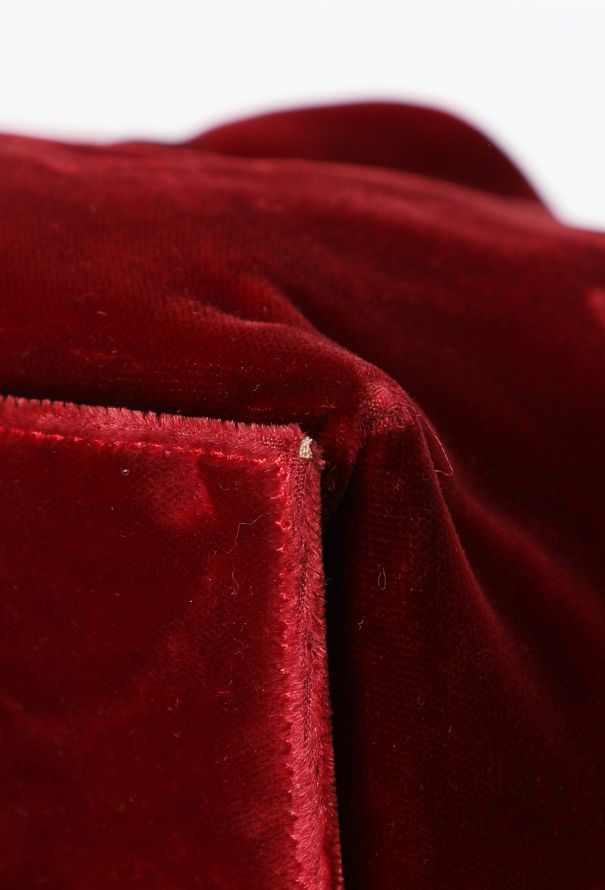 Saint Laurent Vintage Mini Velvet Bucket Bag - 8