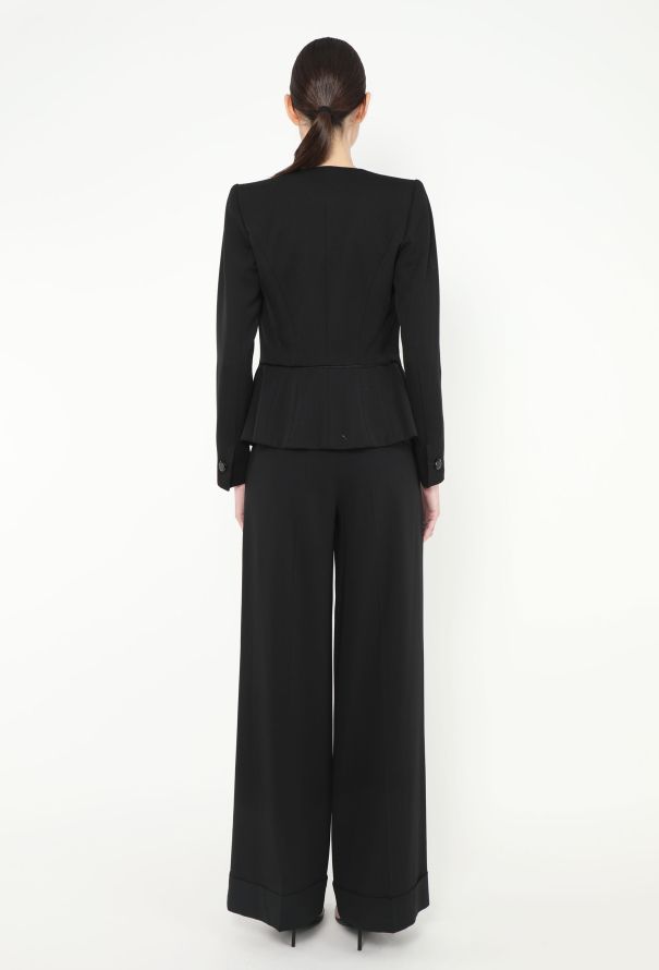 Saint Laurent Peplum Smoking Blazer - 5