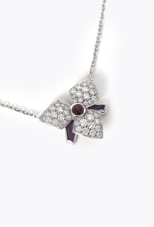 Cartier 18K White Gold Caresse d'Orchidée Necklace - 3