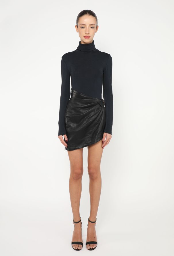 Alaïa RARE F/W 1983 Leather Wrap Skirt - 4 Alaïa RARE F/W 1983 Leather Wrap Skirt - 4