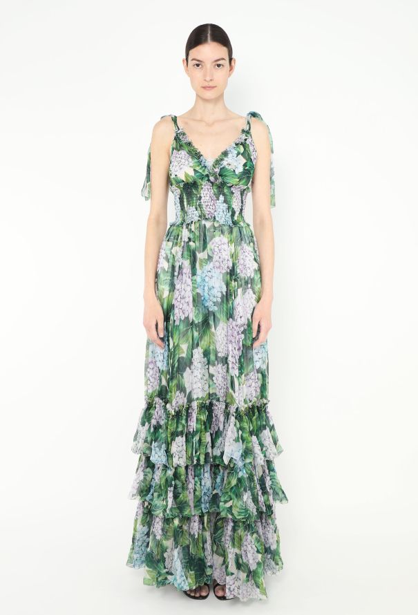 Dolce & Gabbana 2017 Ortensia Ruffled Chiffon Gown - 1