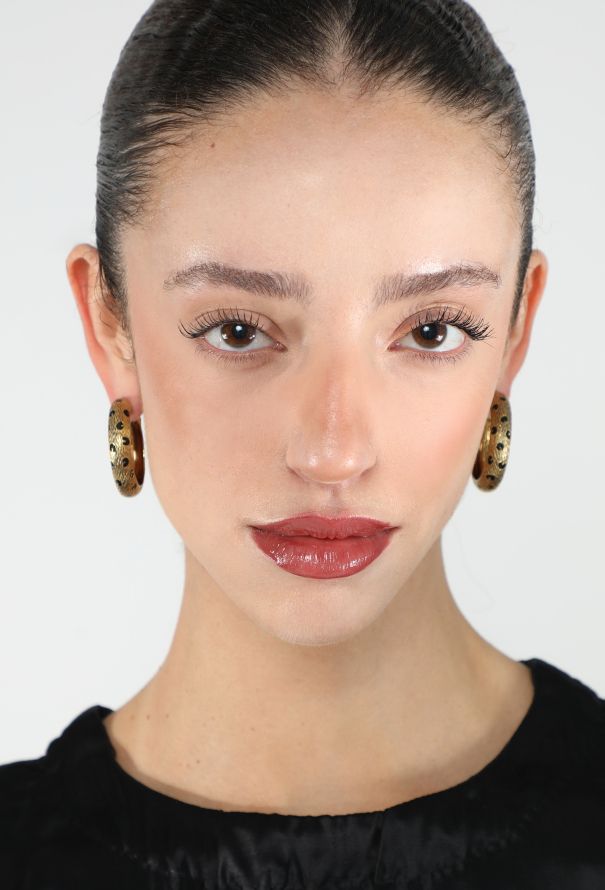 Fred Vintage 'Pattes de Panthère' 18K Yellow Gold Hoop Earrings - 2