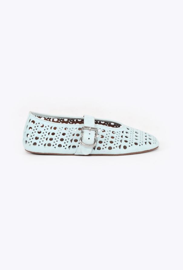Alaïa Leather Lacerated Ballet Flats, 2022 - 1