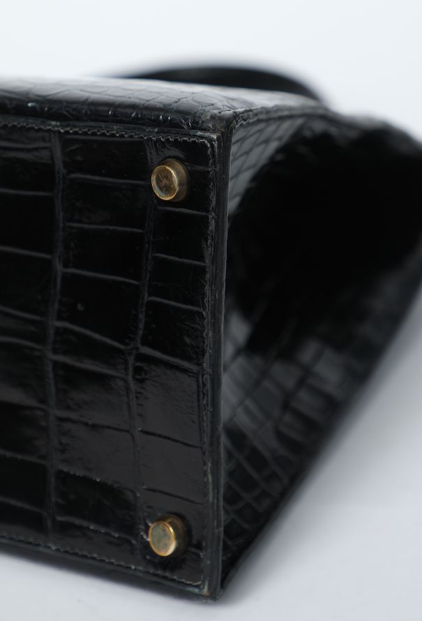 Hermès RARE 1955 Porosus Kelly 'Chaîne d'Ancre' 36cm - 7