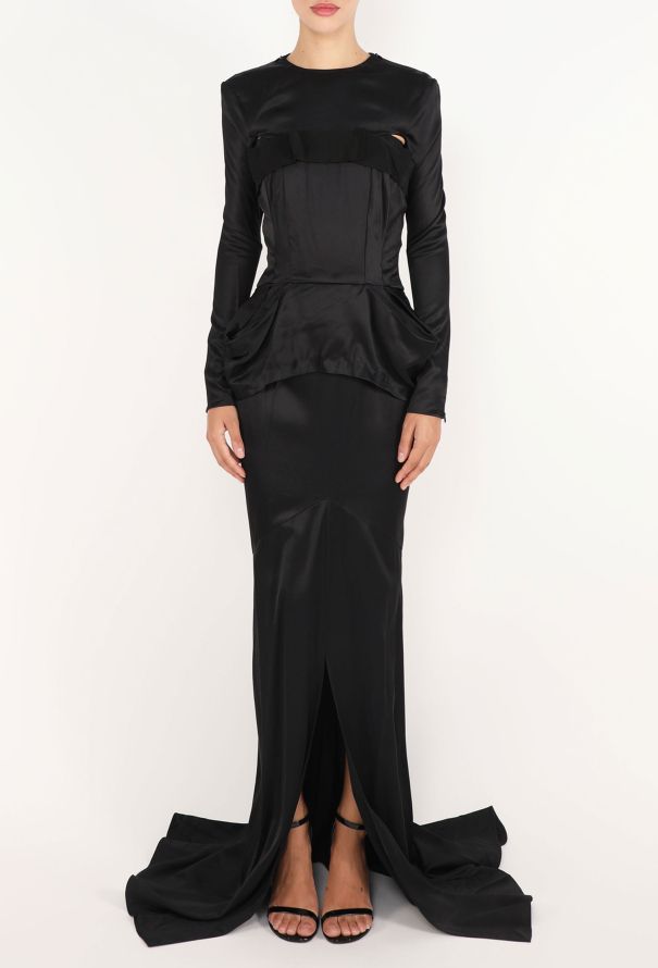 Tom Ford Draped Corset Peplum Gown, 2022 - 3