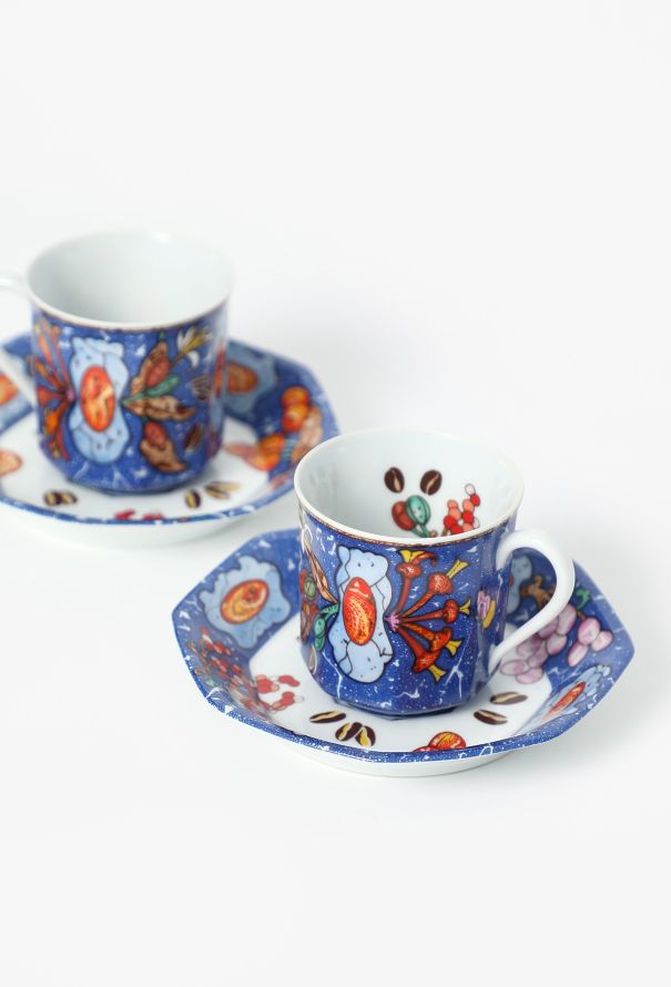 Hermès '80s 'Pierres d'Orient et d'Occident' Porcelain Espresso Set - 5
