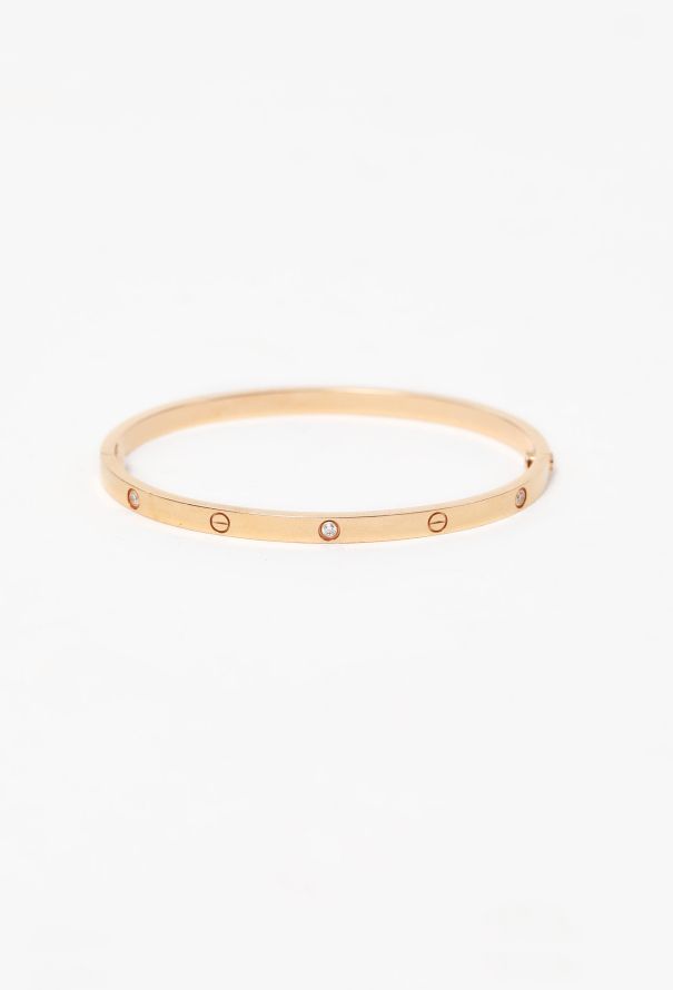 Cartier 18k Rose Gold & 6 Diamonds Love Bracelet - 1
