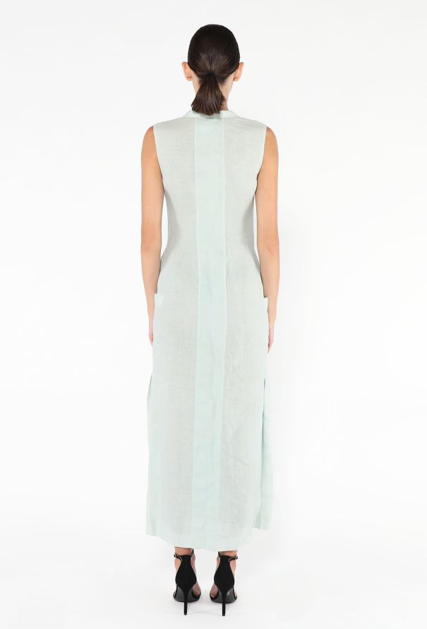 Chanel 1999 Pleated Linen Maxi Dress - 4