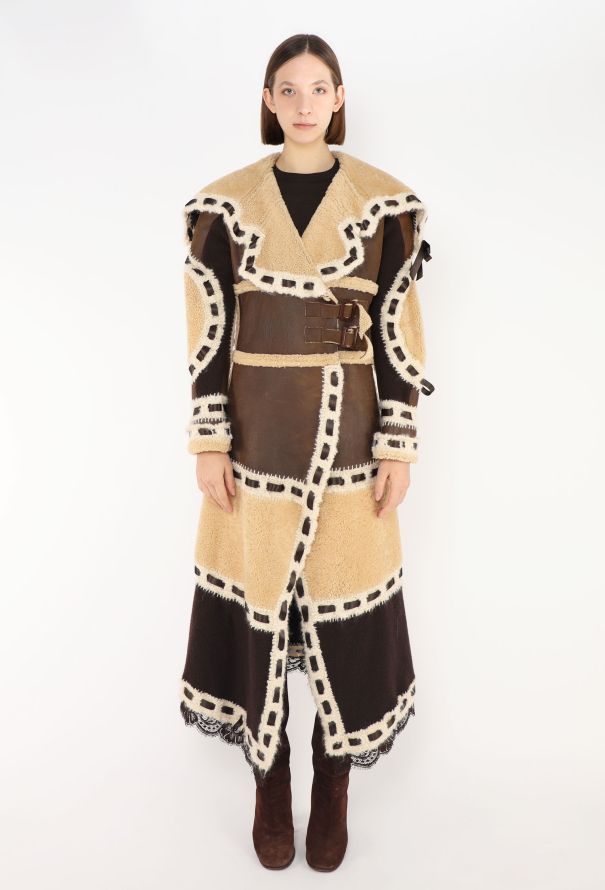 Dior COLLECTOR F/W 2005 Patchwork Shearling Coat - 1