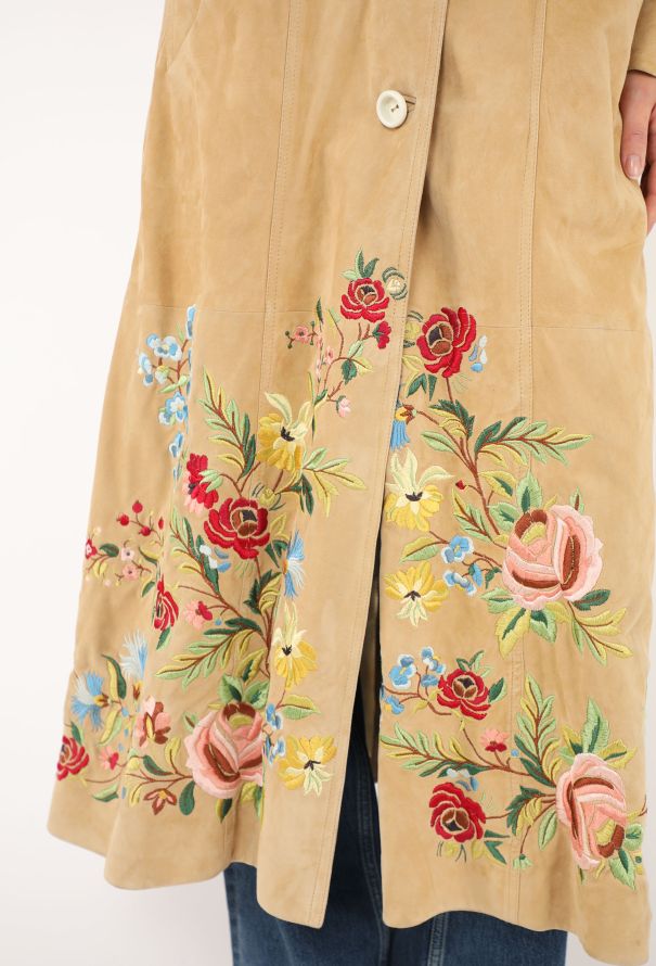 Dior STUNNING S/S 2005 Suede Embroidered Trench - 5 Dior STUNNING S/S 2005 Suede Embroidered Trench - 5