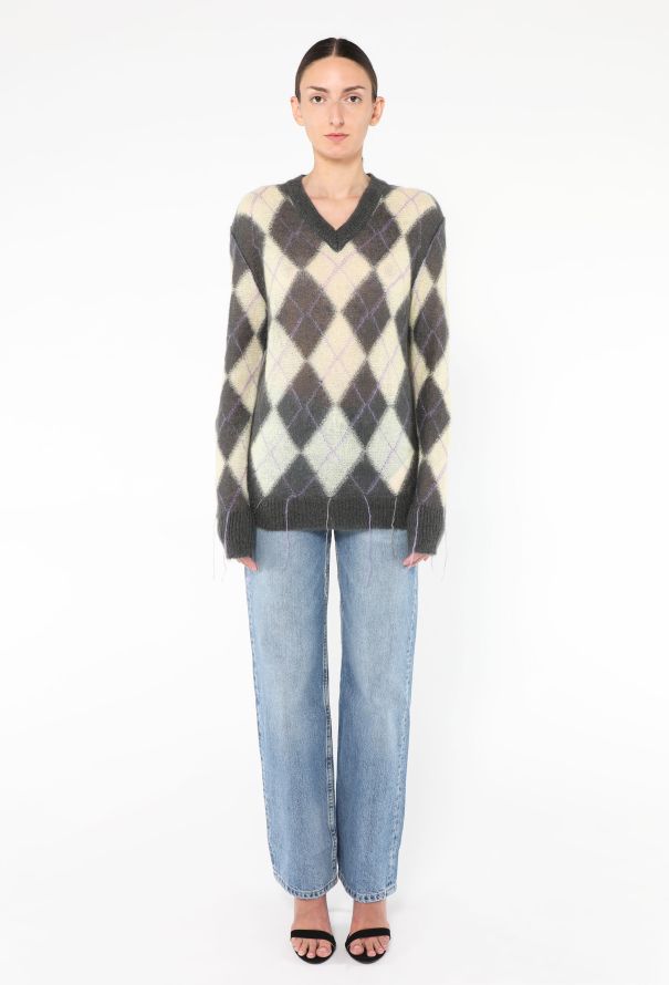 Marni 2025 Argyle Mohair Sweater - 3