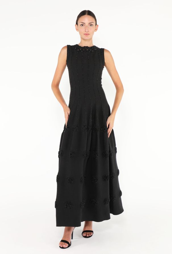 Alaïa Embroidered Trim Knit Gown - 3