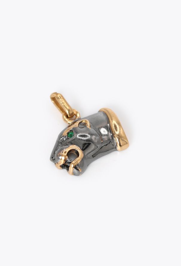 Vintage Fine Jewelry 18k Yellow Gold & Emerald Panther Pendant - 3 Vintage Fine Jewelry 18k Yellow Gold & Emerald Panther Pendant - 3