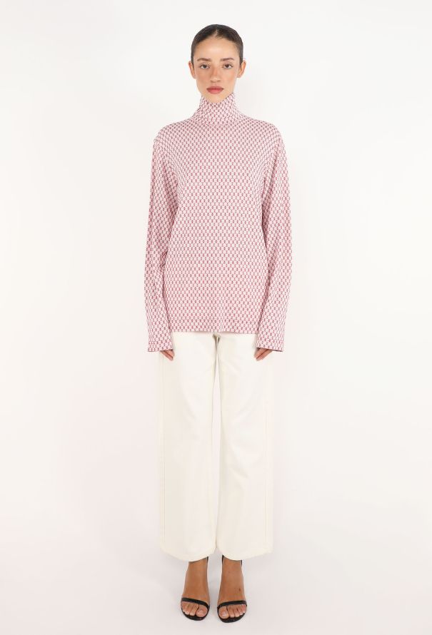 Céline Graphic Mock-Neck Top - 2