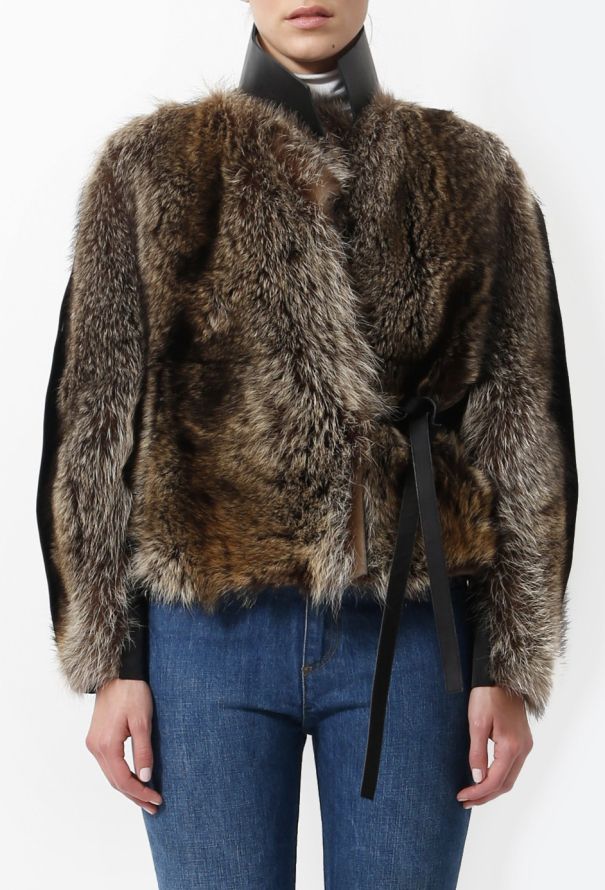 Balenciaga F/W 2013 Fur Leather Jacket - 1