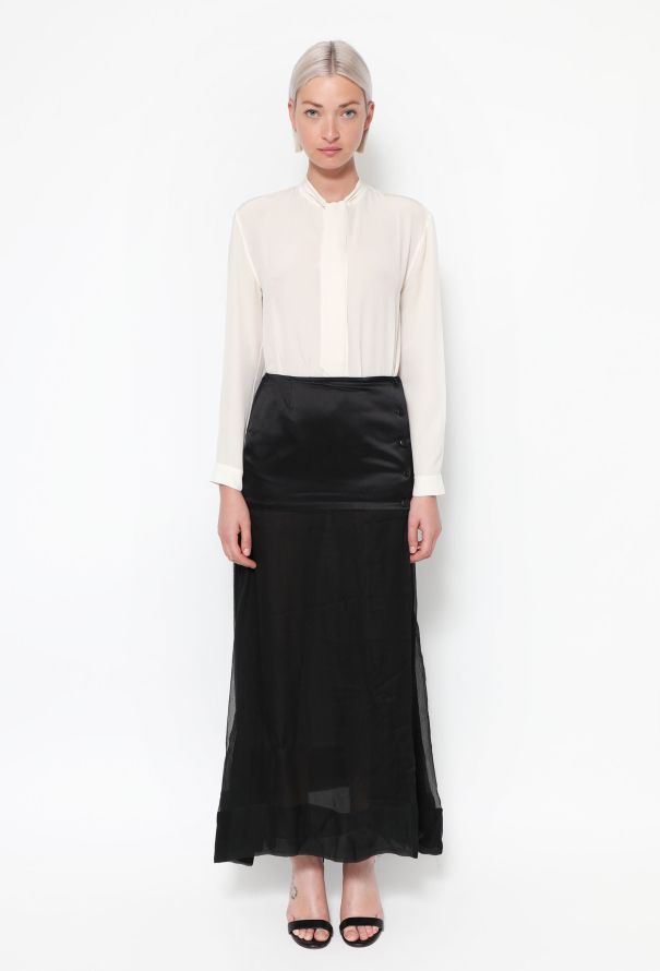 Chanel S/S 2002 Chiffon Slit Skirt - 1