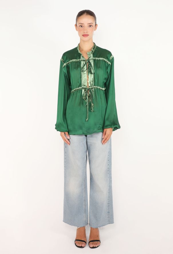 Roberto Cavalli Charmeuse Charm Blouse, 2005 - 2