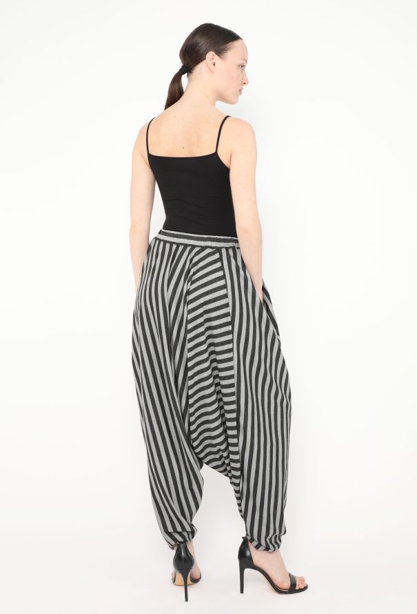 Issey Miyake 2019 Striped Draped Harem Pants - 4 Issey Miyake 2019 Striped Draped Harem Pants - 4