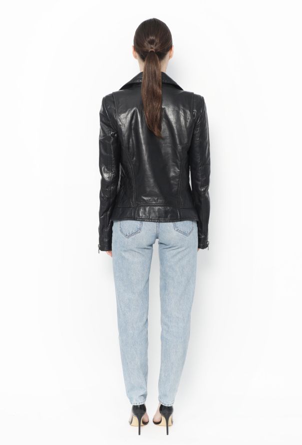 Balenciaga Lambskin Biker Jacket - 5