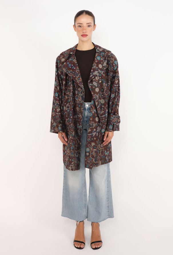 Saint Laurent Jacquard Print Trench-Coat, F/W 1985 - 4