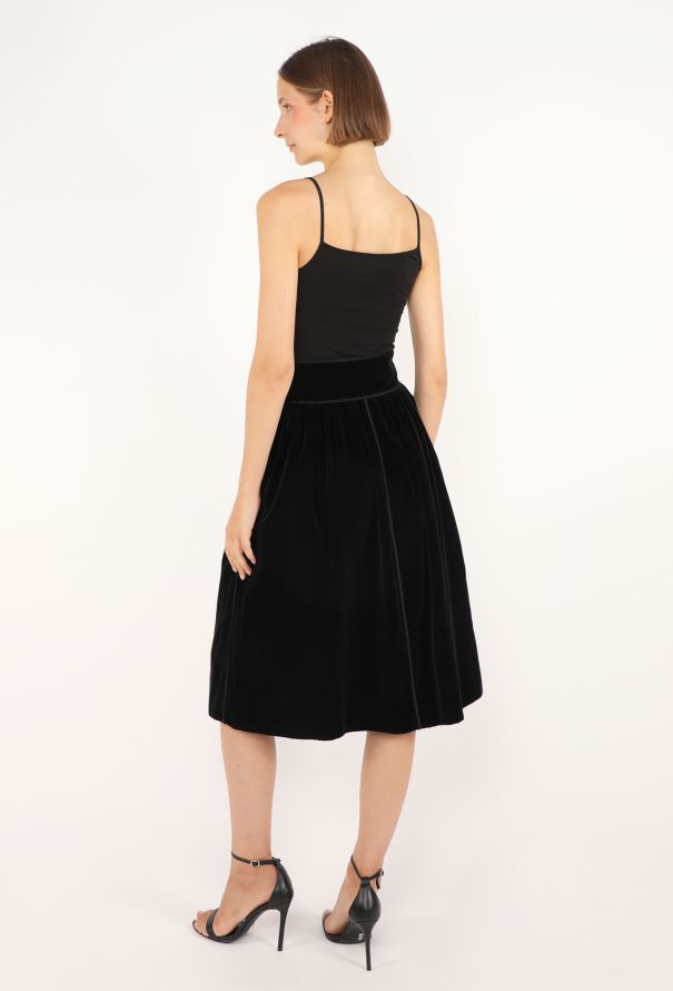 Saint Laurent Russian Passmenterie Velvet Skirt, 1976 - 4