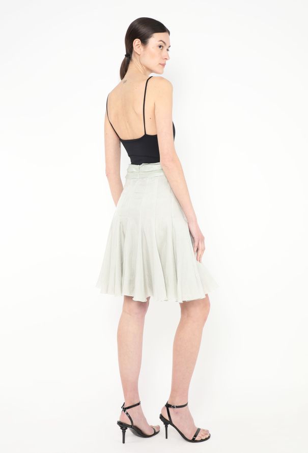 Chloé F/W 2004 Jacquard Dotted Silk Skirt - 5