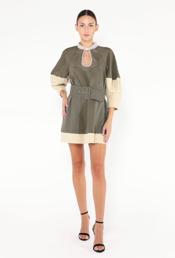 Chloé S/S 2021 Top Stitch Belted Minidress - 4