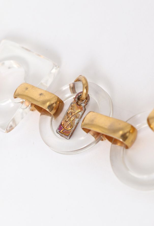 Saint Laurent Couture '70s Lucite Chainlink Belt - 5 Saint Laurent Couture '70s Lucite Chainlink Belt - 5