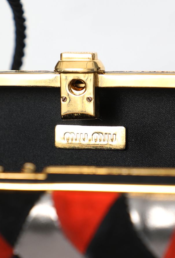 Miu Miu 2008 Harlequin Minaudière Clutch - 13