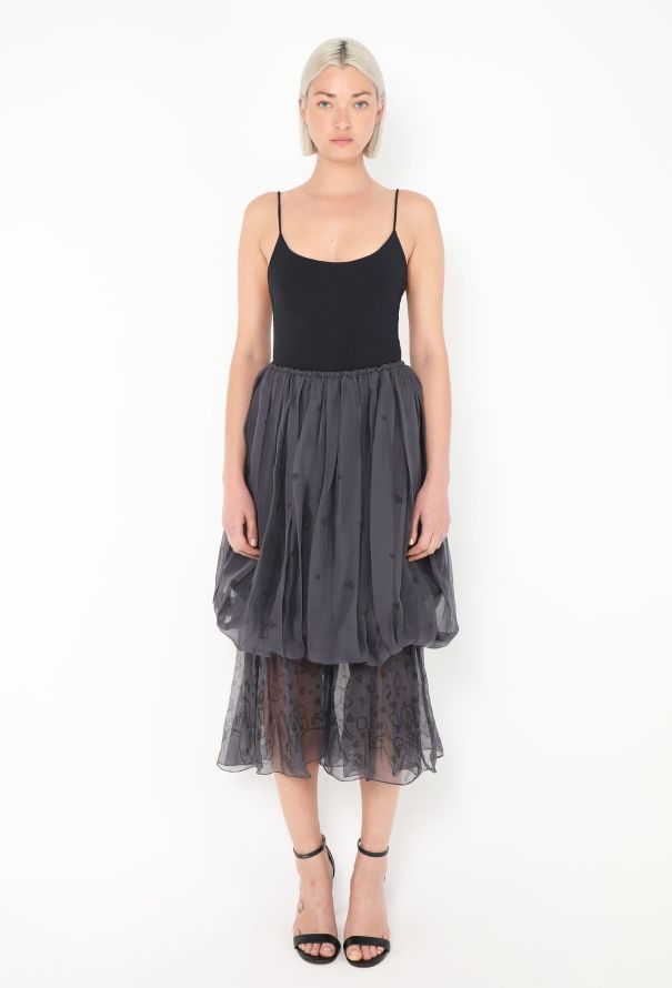 Zandra Rhodes '70s Hand-Painted Chiffon Skirt - 3